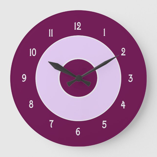 Mulberry and Lilac Wall Clock (Front)