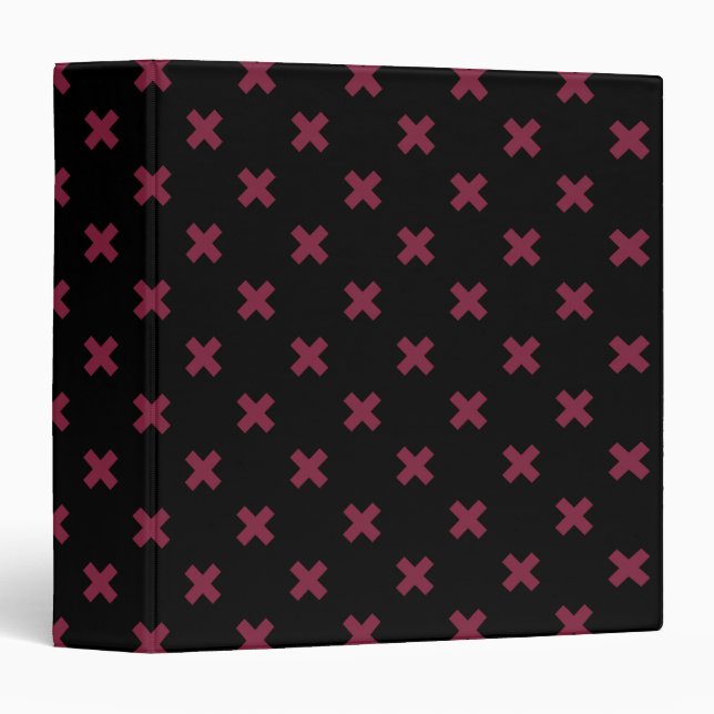 Mulberry cross stitches on black binder (Front/Spine)