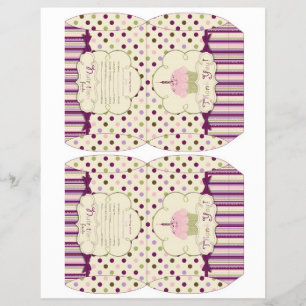 Mulberry Dot Candy Box Template Flyer