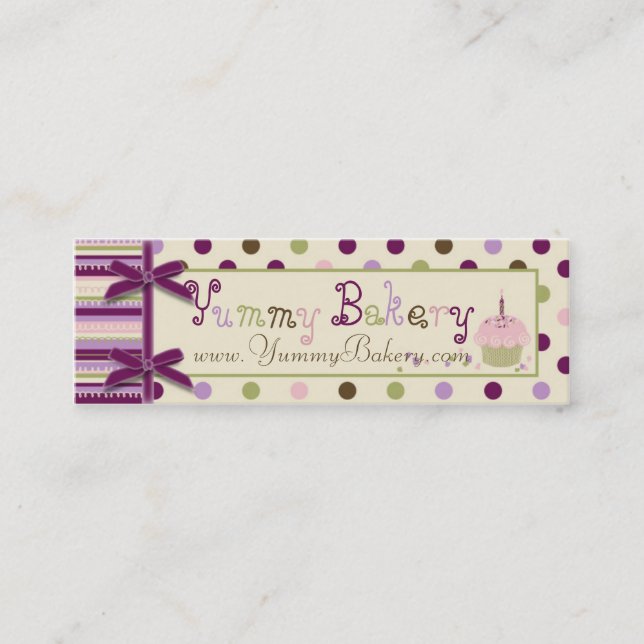 Mulberry Dot Skinny Business Card (Front)