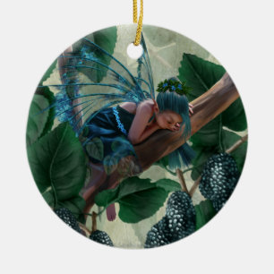Mulberry Fairy Ceramic Ornament