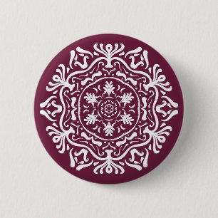 Mulberry Mandala 2 Inch Round Button