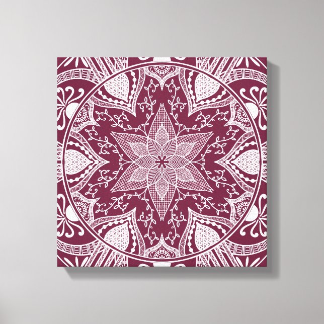 Mulberry Mandala Canvas Print (Front)