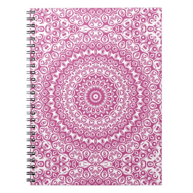 Mulberry Mandala Geometric Pattern Notebook (Front)