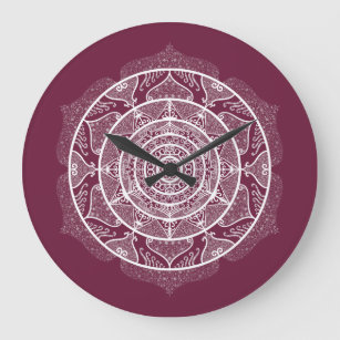 Mulberry Mandala Large Clock