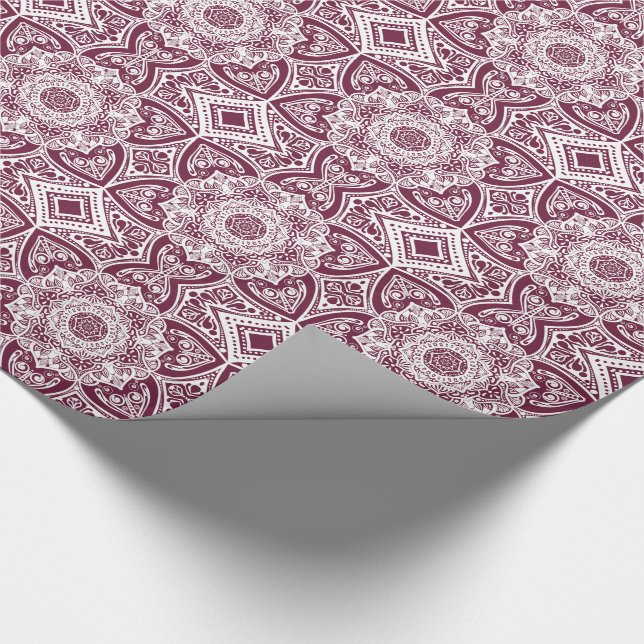 Mulberry Mandala Wrapping Paper (Corner)