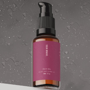 Mulberry Pink 2oz Dropper Bottle Waterproof Label