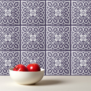 Mulberry Purple pattern Portuguese Mediterranean Tile