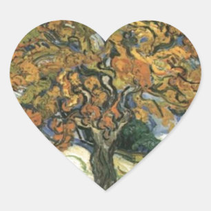 Mulberry Tree by van Gogh Heart Sticker