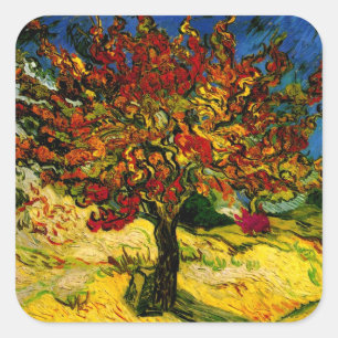 Mulberry Tree Van Gogh Fine Art Square Sticker
