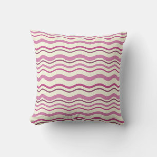 Mulberry Waves Throw Pillow
