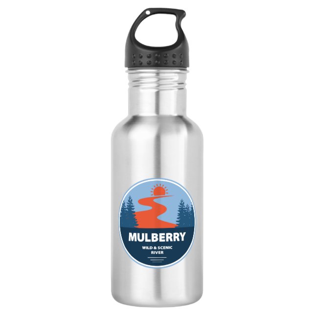 Mulberry Wild And Scenic River, Arkansas 532 Ml Water Bottle (Front)