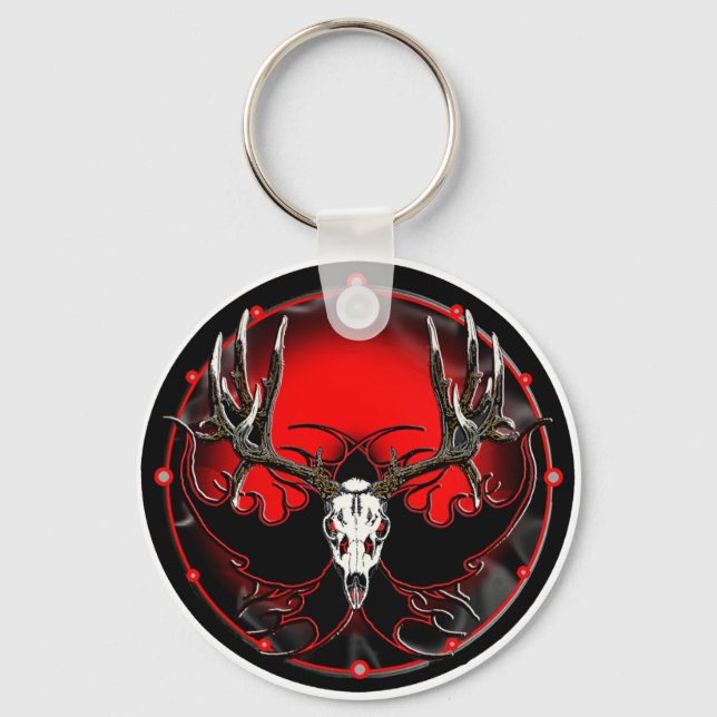 Mule de,flames keychain (Front)
