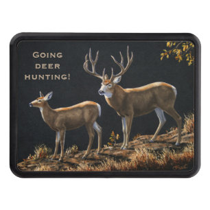 Mule Deer Buck & Doe Trailer Hitch Cover