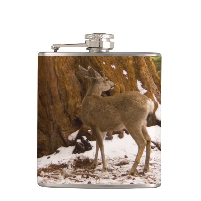Mule Deer Hip Flask (Front)