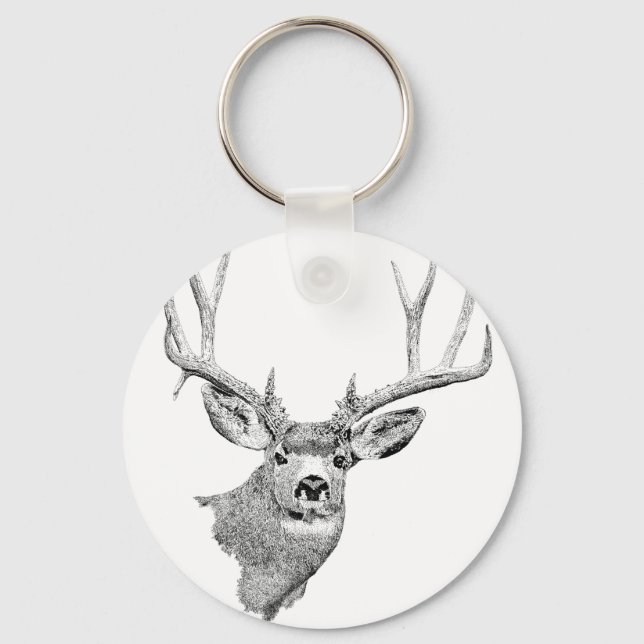 Mule Deer Keychain (Front)
