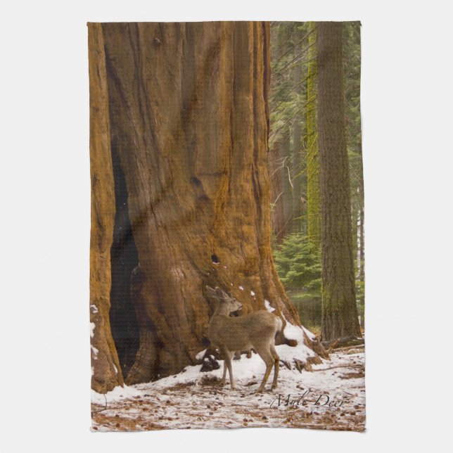 Mule Deer Kitchen Towel (Vertical)