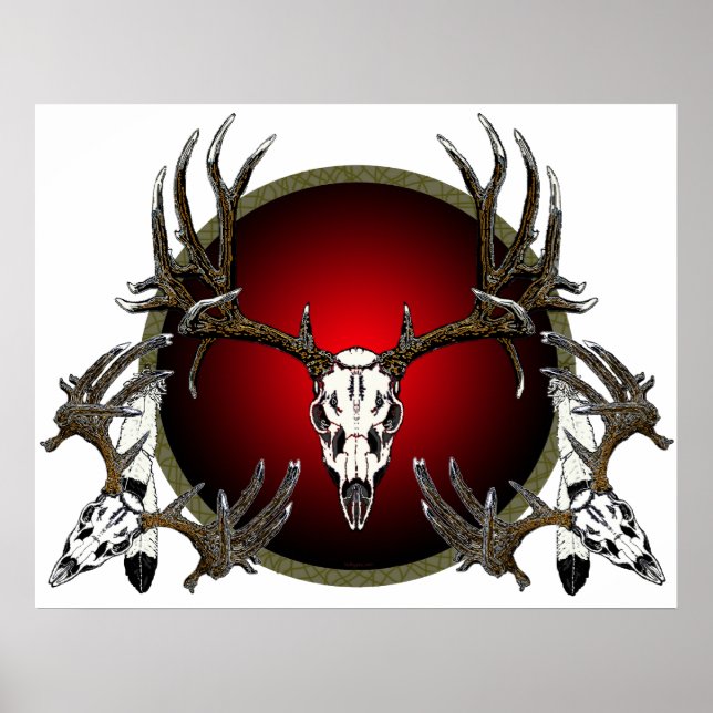 mule deer skulls poster (Front)