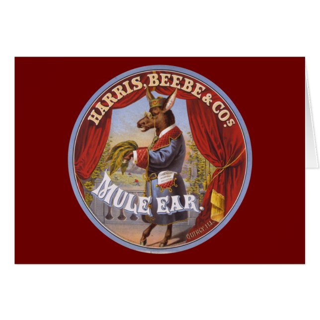 Mule Ear Tobacco Label (Front Horizontal)