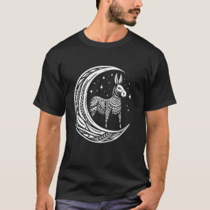 Mule Tribal Donkey - Farm Farmer Moon Phases T-Shirt