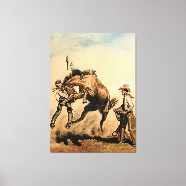 “Mule” Western Art by Will James Canvas Print (Front)