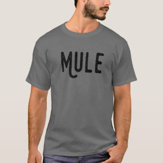 Mule With Curved Tail Letter M Dressed Up Mule T-Shirt