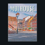 Mulhouse Photo Vintage Postcard<br><div class="desc">Mulhouse is a French town located in the European community of Alsace. It is the first municipality of the Haut-Rhin in number of inhabitants,  the second in Alsace (after Strasbourg) and the fourth metropolitan area of the Grand-Est.</div>