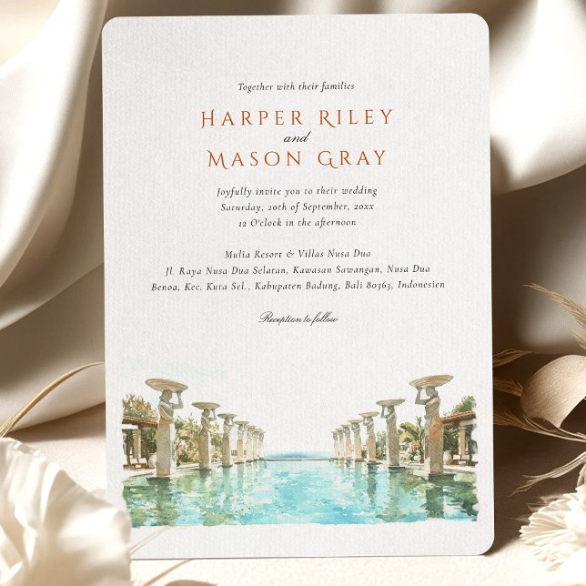 Mulia Resort Bali Indonesia Wedding Invitation (Creator Uploaded)