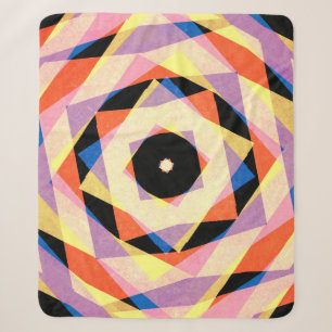 Mulicoloured striped diamond shapes backgroundjagg sherpa blanket