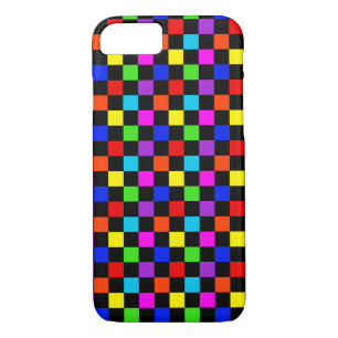 Mulit-coloured Neon Chequered Case-Mate iPhone Case