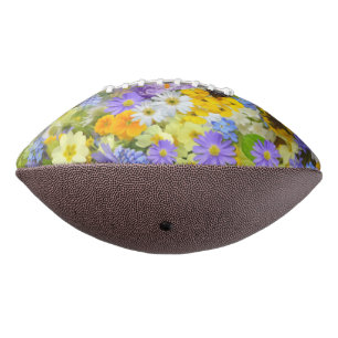 MULITCOLORED FLORAL BACKGROUND PATTERN FOOTBALL