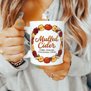 Mulled Cider Recipe Cozy Winter Wreath Coffee Mug