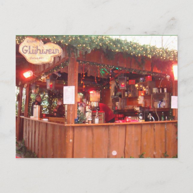 Mulled Wine Booth in Hamburg Postcard (Front)