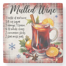 Mulled Wine Recipe Marble Coaster