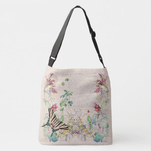 Mullein Butterfly Honeysuckle Flowers Tote Bag