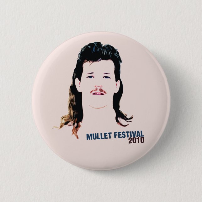 Mullet Festival 2010 2 Inch Round Button (Front)