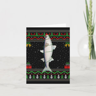 Mullet Fish Lover Matching Ugly Mullet Christmas T Card