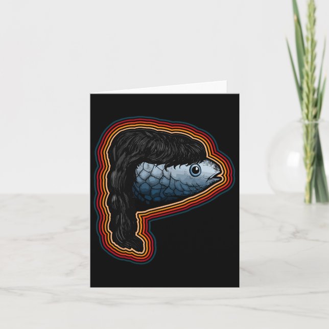Mullet Fish With Mullet Funny Fishing  Card (Front)