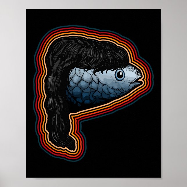 Mullet Fish With Mullet Funny Fishing  Poster (Front)