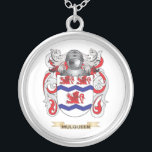 Mulqueen Coat of Arms (Family Crest) Silver Plated Necklace<br><div class="desc">Use the search tool at my store to find other Mulqueen merchandise. Mulqueen Coat of Arms (Family Crest) products avaiable on tshirts, sweatshirts, kids shirts, infant onsies, stickers, magnets, and much more Mulqueen clothing fully customizable to your specifcations. Great for family reunions or gifts for the relatives. If you like...</div>