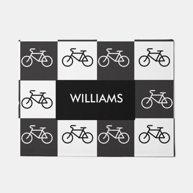 Multi-Bike - Black and White Doormat (Front)