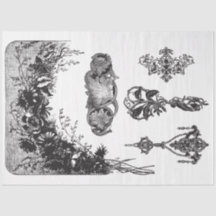 Multi Black & White Motifs Decoupage Paper