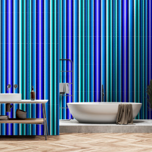 Multi Blue Stripe  Wallpaper