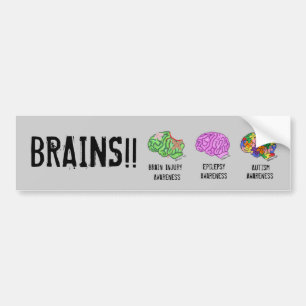 Multi-Brain Bumper Sticker