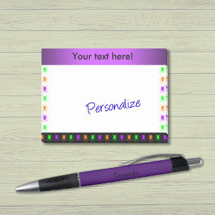Multi bright spiders personalised post-it notes