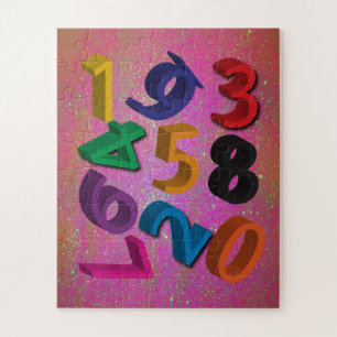 Multi Color 3 Déinsidieux Nombre 0-9 Puzzle pour e