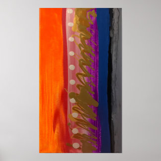 Multi-color Abstract Stripes Poster