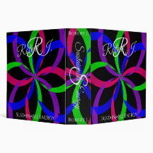 Multi Color Figure 8 Modern Geometric Binder