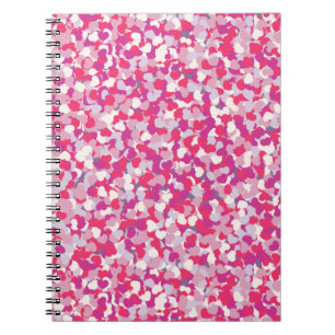 multi Color Heart Confetti2 Notebook