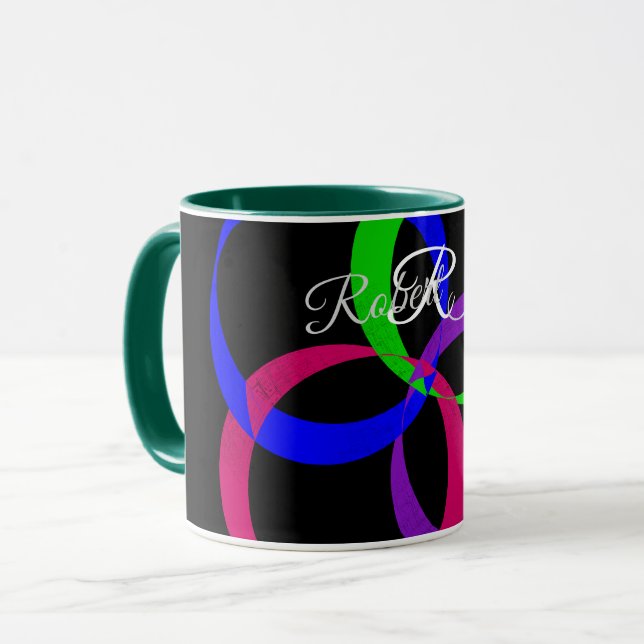 Multi Color Interchange Geometric Coffee Mug (Devant gauche)